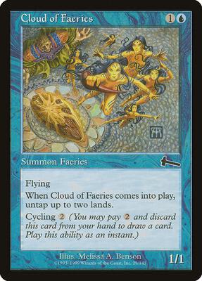 Cloud of Faeries card from Urza's Legacy