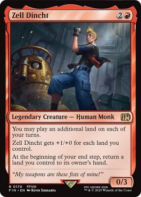 Zell Dincht card from FINAL FANTASY