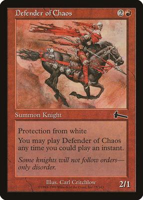 Defender of Chaos card from Urza's Legacy