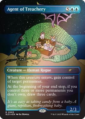 Agent of Treachery (Rainbow Foil) card from Secret Lair Drop Series