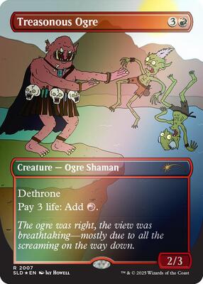 Treasonous Ogre (Rainbow Foil) card from Secret Lair Drop Series