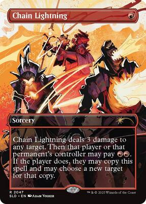 Chain Lightning (2047) card from Secret Lair Drop Series