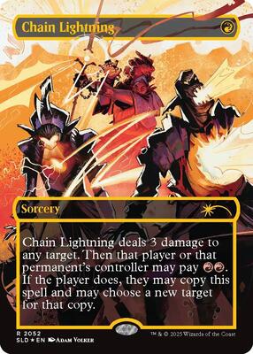 Chain Lightning (2052) (Raised Foil) card from Secret Lair Drop Series