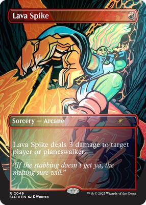 Lava Spike (2049) (Rainbow Foil) card from Secret Lair Drop Series