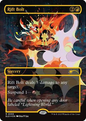 Rift Bolt (2055) (Raised Foil) card from Secret Lair Drop Series