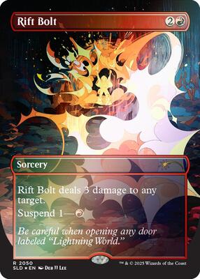 Rift Bolt (2050) (Rainbow Foil) card from Secret Lair Drop Series
