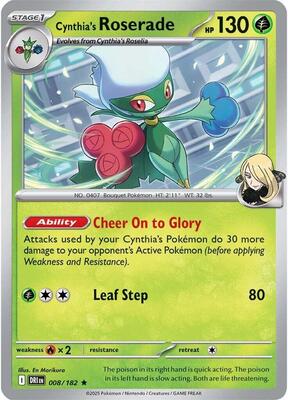 Cynthia's Roserade card from SV10: Destined Rivals