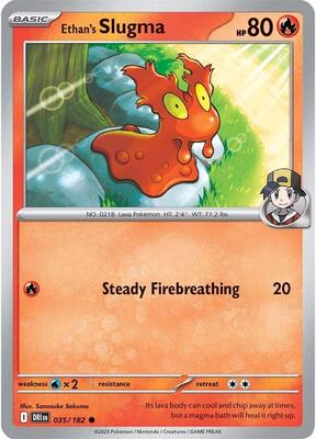 Ethan's Slugma card from SV10: Destined Rivals