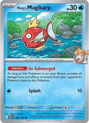 Misty's Magikarp card from SV10: Destined Rivals