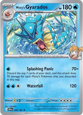 Misty's Gyarados card from SV10: Destined Rivals