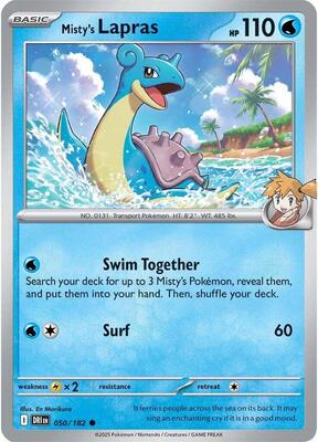 Misty's Lapras card from SV10: Destined Rivals