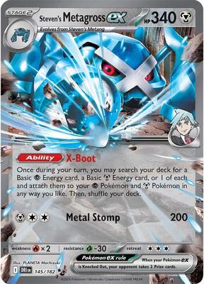 Steven's Metagross ex card from SV10: Destined Rivals