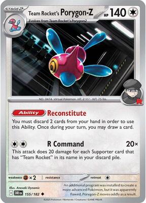 Team Rocket's Porygon-Z card from SV10: Destined Rivals