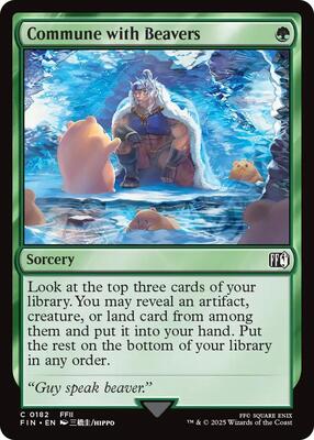 Commune with Beavers card from FINAL FANTASY