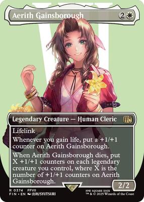 Aerith Gainsborough (Borderless) card from FINAL FANTASY