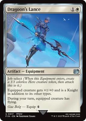 Dragoon's Lance card from FINAL FANTASY