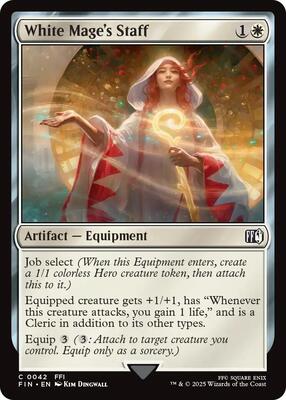 White Mage's Staff card from FINAL FANTASY