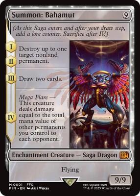 Summon: Bahamut card from FINAL FANTASY