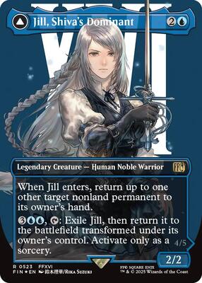 Jill, Shiva's Dominant (Borderless) (Surge Foil) card from FINAL FANTASY