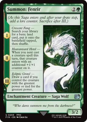 Summon: Fenrir card from FINAL FANTASY