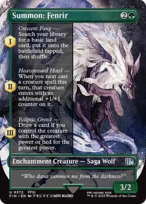 Summon: Fenrir (Borderless) card from FINAL FANTASY