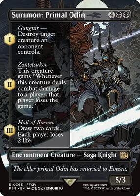 Summon: Primal Odin (Borderless) card from FINAL FANTASY