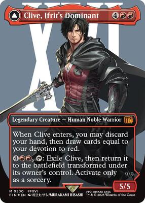 Clive, Ifrit's Dominant (Borderless) (Surge Foil) (0530) card from FINAL FANTASY