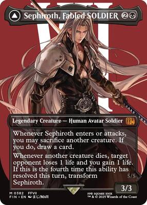 Sephiroth, Fabled SOLDIER (0382) (Borderless) card from FINAL FANTASY