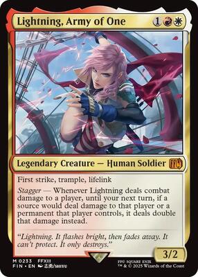 Lightning, Army of One card from FINAL FANTASY