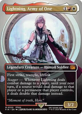 Lightning, Army of One (0320) (Borderless) card from FINAL FANTASY