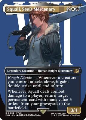 Squall, SeeD Mercenary (Borderless) card from FINAL FANTASY