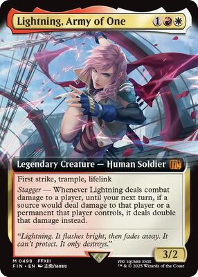 Lightning, Army of One (Extended Art) card from FINAL FANTASY
