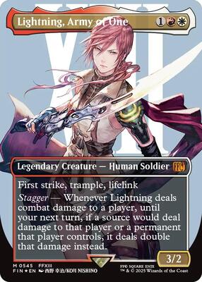 Lightning, Army of One (0545) (Borderless) (Surge Foil) card from FINAL FANTASY