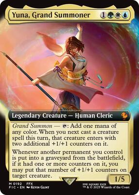 Yuna, Grand Summoner (Extended Art) card from Commander: FINAL FANTASY