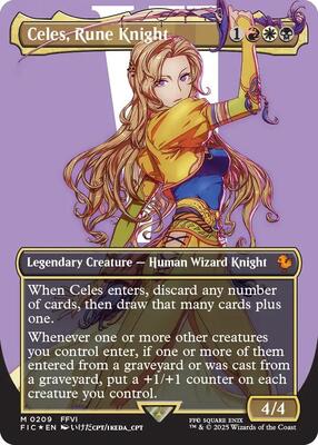 Celes, Rune Knight (Borderless) (Surge Foil) card from Commander: FINAL FANTASY