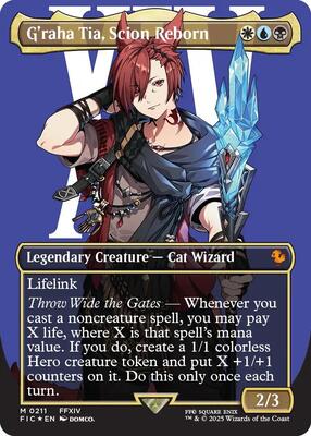 G'raha Tia, Scion Reborn (Borderless) (Surge Foil) card from Commander: FINAL FANTASY