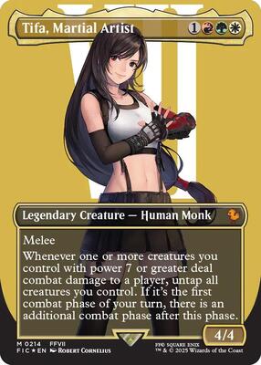 Tifa, Martial Artist (Borderless) (Surge Foil) card from Commander: FINAL FANTASY