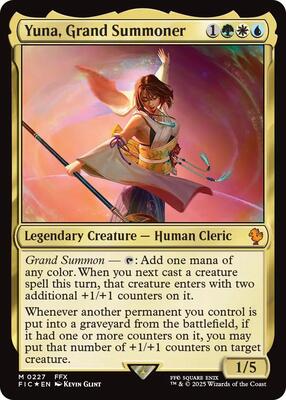Yuna, Grand Summoner (Surge Foil) card from Commander: FINAL FANTASY