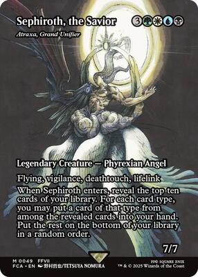 Sephiroth, the Savior - Atraxa, Grand Unifier (Showcase) card from FINAL FANTASY: Through the Ages