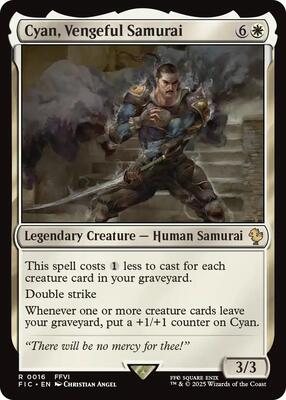 Cyan, Vengeful Samurai card from Commander: FINAL FANTASY
