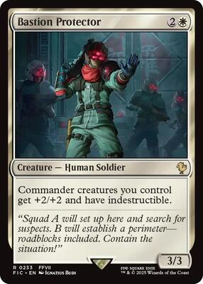 Bastion Protector card from Commander: FINAL FANTASY