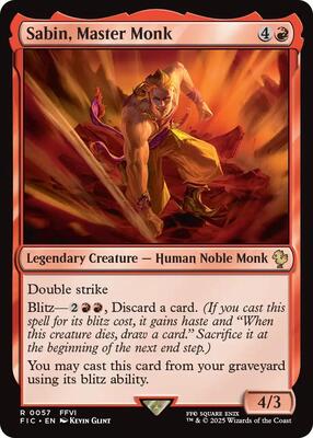Sabin, Master Monk card from Commander: FINAL FANTASY