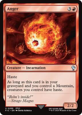 Anger card from Commander: FINAL FANTASY