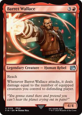 Barret Wallace card from FINAL FANTASY