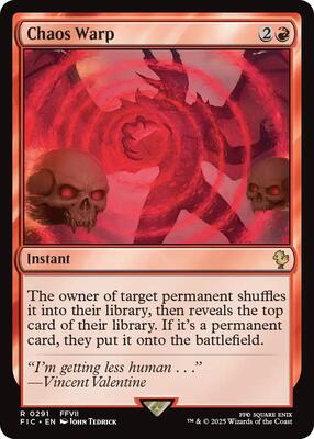 Chaos Warp card from Commander: FINAL FANTASY