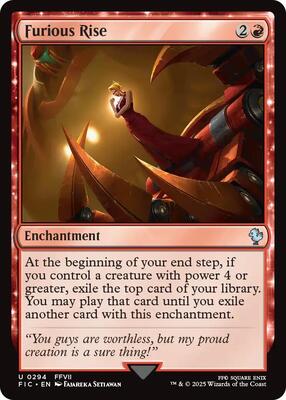 Furious Rise card from Commander: FINAL FANTASY