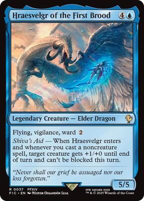 Hraesvelgr of the First Brood card from Commander: FINAL FANTASY