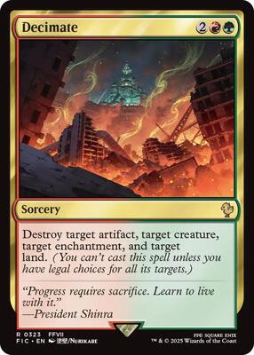 Decimate card from Commander: FINAL FANTASY