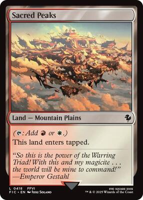 Sacred Peaks card from Commander: FINAL FANTASY