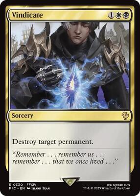 Vindicate card from Commander: FINAL FANTASY